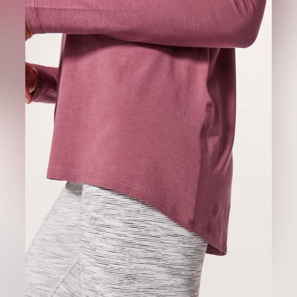 Lululemon Back Into It Long Sleeve | So Merlot | Size 6 - Picture 4 of 8